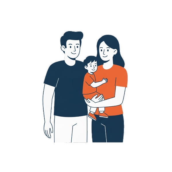 Icône Toute la famille - Couple avec enfants - JeSwitch