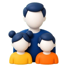 Icône Moi + enfant(s) - Adulte avec enfants - JeSwitch