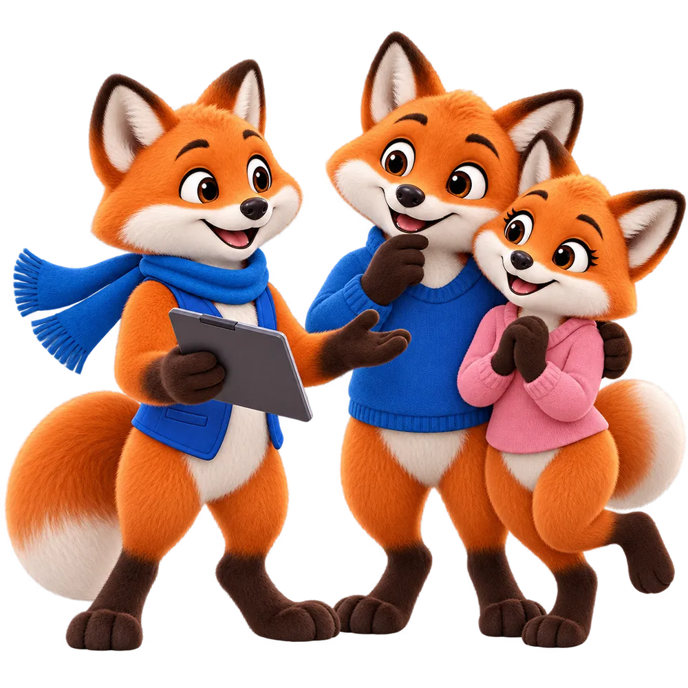 Mascotte JeSwitch conseillère comparant les mutuelles sur tablette