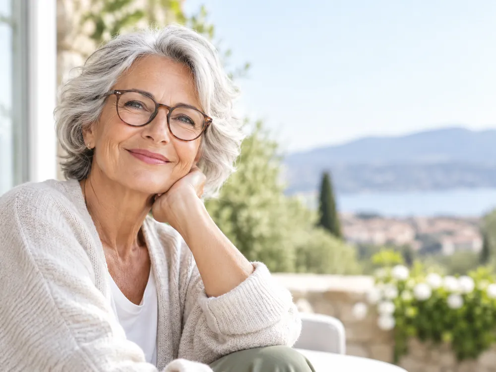 Senior souriant, mutuelle santé senior