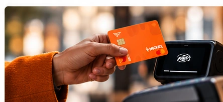 Paiement sans contact avec une carte Nickel sur un terminal