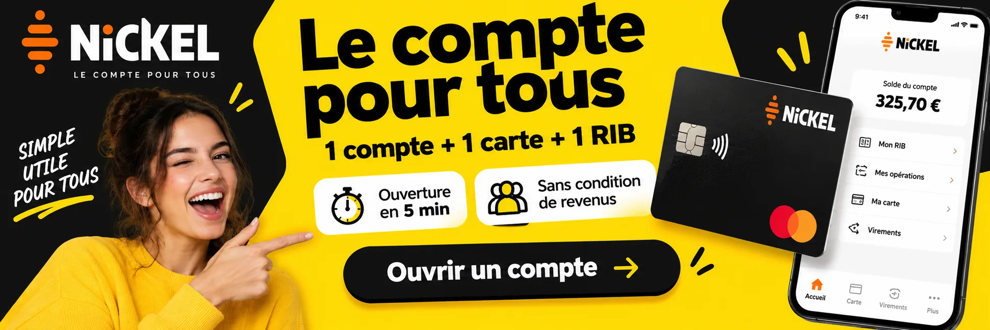 Nickel — Le compte pour tous : 1 compte, 1 carte, 1 RIB